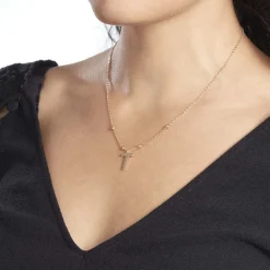 New Histoire d'Or Collier Plaqué Or Jaune Lettra