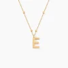 Hot Histoire d'Or Collier Plaqué Or Jaune Lettra