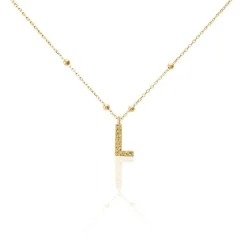 Histoire d'Or Collier Plaqué Or Jaune Lettra* Colliers|Colliers