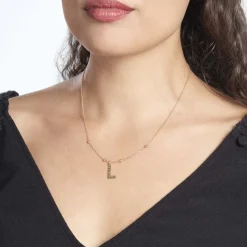 Histoire d'Or Collier Plaqué Or Jaune Lettra* Colliers|Colliers