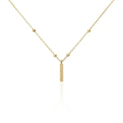 Histoire d'Or Collier Plaqué Or Jaune Lettra