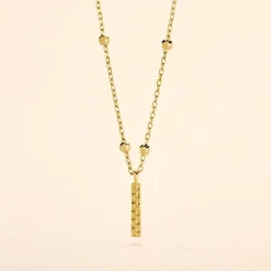 Histoire d'Or Collier Plaqué Or Jaune Lettra