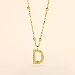 Online Histoire d'Or Collier Plaqué Or Jaune Lettra