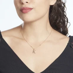 Clearance Histoire d'Or Collier Plaqué Or Jaune Lettra