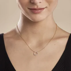 New Histoire d'Or Collier Plaqué Or Lila Oxydes De Zirconium