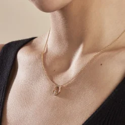 New Histoire d'Or Collier Plaqué Or Lila Oxydes De Zirconium