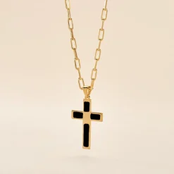 New Histoire d'Or Collier Plaqué Or Quadratu