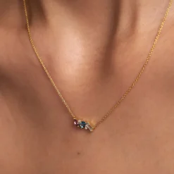 Hot Histoire d'Or Collier Printemps Précieux Or Jaune Topaze Améthyste