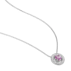 Histoire d'Or Collier Priscillya Or Blanc Amethyste Et Oxyde De Zirconium* Colliers|Colliers