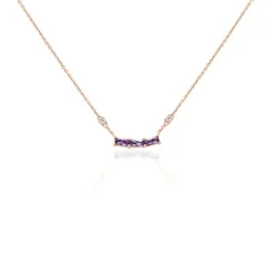 Histoire d'Or Collier Purple Mood Argent Rose Oxyde De Zirconium* Colliers|Colliers