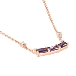 Histoire d'Or Collier Purple Mood Argent Rose Oxyde De Zirconium* Colliers|Colliers