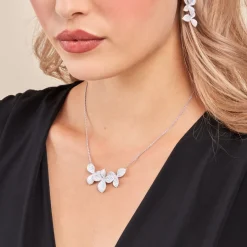 Histoire d'Or Collier Radiant Bloom Argent Blanc Oxyde* Colliers|Colliers