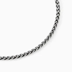 Histoire d'Or Collier Raph Maille Palmier Acier Gris* Colliers|Colliers