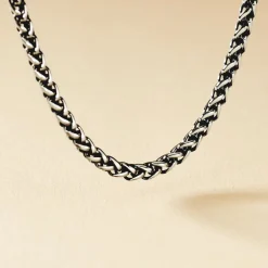 Histoire d'Or Collier Raph Maille Palmier Acier Gris* Colliers|Colliers