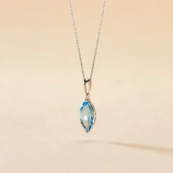 Histoire d'Or Collier Raquel Or Blanc Topaze* Colliers|Colliers