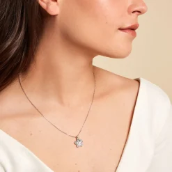 New Histoire d'Or Collier Reem Argent Blanc Oxyde De Zirconium