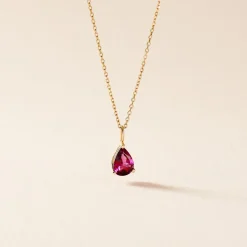 New Histoire d'Or Collier Rhodolite Fever Or Jaune Rhodolite