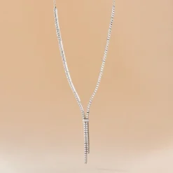 Histoire d'Or Collier River Or Blanc Diamant* Colliers|Colliers