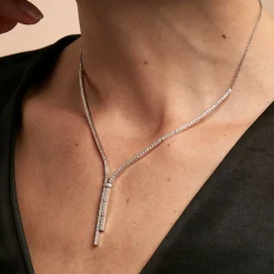 Histoire d'Or Collier River Or Blanc Diamant* Colliers|Colliers