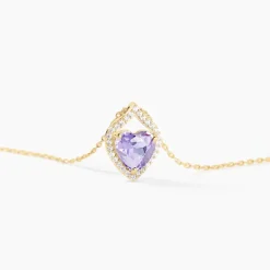 Histoire d'Or Collier Rosaline Or Jaune Amethyste Et Oxyde De Zirconium* Colliers|Colliers