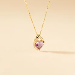 Histoire d'Or Collier Rosaline Or Jaune Amethyste Et Oxyde De Zirconium* Colliers|Colliers