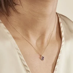 Histoire d'Or Collier Rosaline Or Jaune Amethyste Et Oxyde De Zirconium* Colliers|Colliers