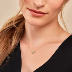 Histoire d'Or Collier Rosalite Or Jaune Malachite* Colliers|Colliers