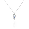 Discount Histoire d'Or Collier Rosalyne Or Blanc Saphir Et Diamant