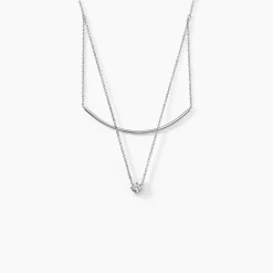Histoire d'Or Collier Ruth Argent Blanc Oxyde De Zirconium* Colliers|Colliers Doubles Et Triples Chaînes