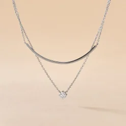 Histoire d'Or Collier Ruth Argent Blanc Oxyde De Zirconium* Colliers|Colliers Doubles Et Triples Chaînes