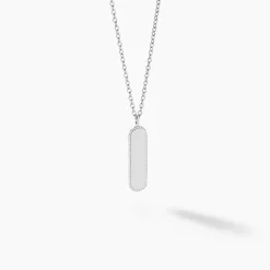New Histoire d'Or Collier Saddie Argent Blanc