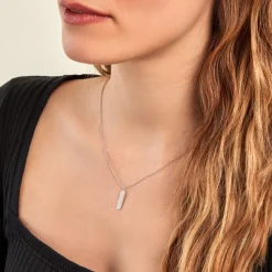 New Histoire d'Or Collier Saddie Argent Blanc