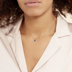 Outlet Histoire d'Or Collier Sagesse Or Blanc Saphir Et Diamant