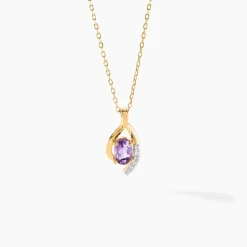 Histoire d'Or Collier Sagesse Or Jaune Améthyste Oxyde De Zirconium* Colliers|Colliers