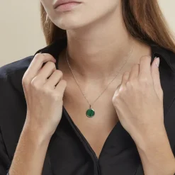 Histoire d'Or Collier Saül Argent Blanc Malachite* Colliers|Colliers