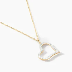 New Histoire d'Or Collier Sallie Or Jaune Strass