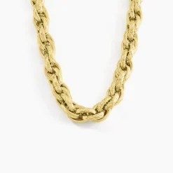 New Histoire d'Or Collier Santa Cruz Acier Jaune