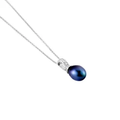 Hot Histoire d'Or Collier Sara-luna Argent Blanc Perle De Culture Et Oxyde De Zirconium