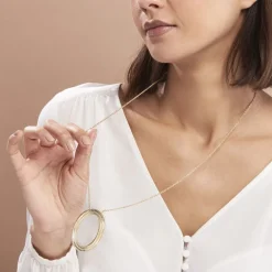 Clearance Histoire d'Or Collier Sautoir Agostino Acier Jaune