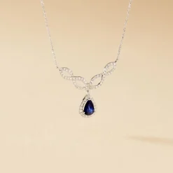 Histoire d'Or Collier Sissi Or Blanc Saphir Diamant* Colliers|Colliers