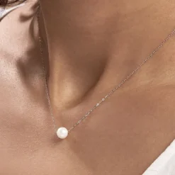 Outlet Histoire d'Or Collier Sissy Or Blanc Perle De Culture or blanc perle nacre