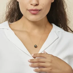 Histoire d'Or Collier Sissy Or Jaune Perle De Culture De Tahiti* Colliers|Colliers