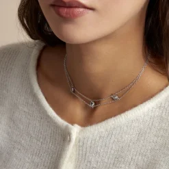 Sale Histoire d'Or Collier Sixties Argent Blanc