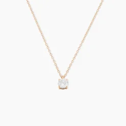 New Histoire d'Or Collier Solitaire Argent Rose Lylwenn Oxyde De Zirconium argent rose oxyde