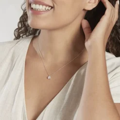 New Histoire d'Or Collier Solitaire Argent Lylwenn argent blanc oxyde