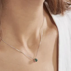 Outlet Histoire d'Or Collier Solitaire Argent Blanc Rio Santa Teresa Oxyde De Zirconium argent blanc oxyde