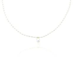 New Histoire d'Or Collier Stella-rose Or Jaune Perle De Culture