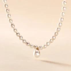 New Histoire d'Or Collier Stella-rose Or Jaune Perle De Culture