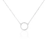 Histoire d'Or Collier Stip Or Blanc Oxyde De Zirconium