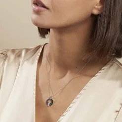 Online Histoire d'Or Collier Suzanne Argent Blanc Céramique Et Oxyde De Zirconium